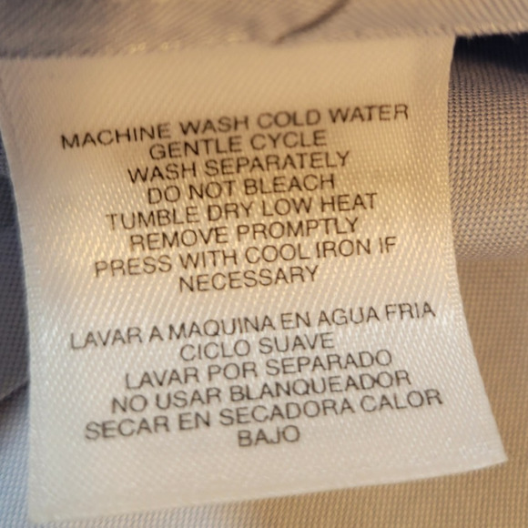 Jones Wear Essentials Quick Care Womens Blue Button Up Blouse Shirt Size 10 - Picture 6 of 10